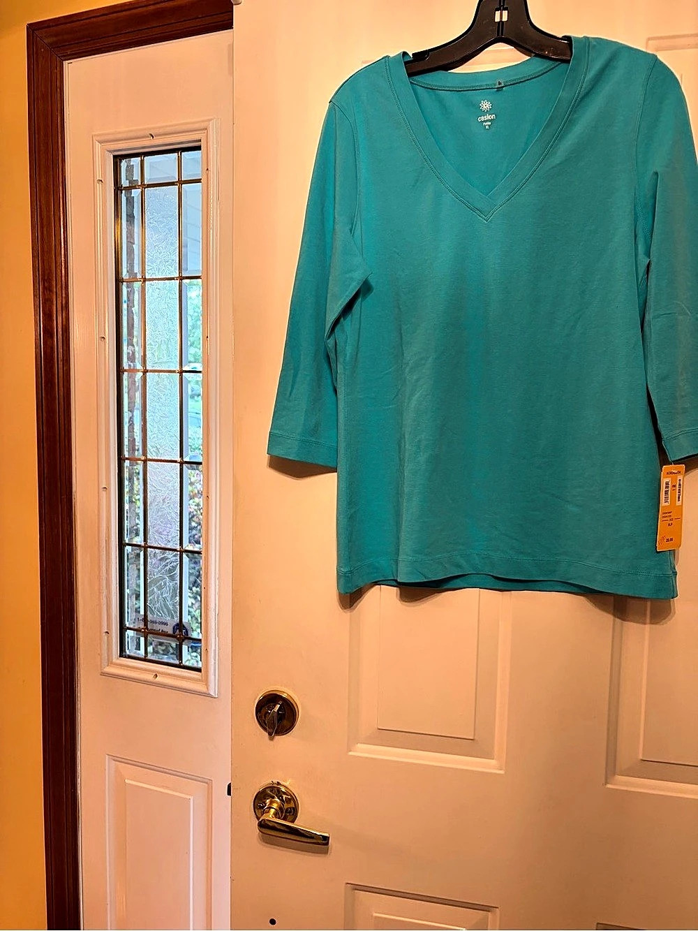 Caslon V-Neck Tunic in Blue XL NWT